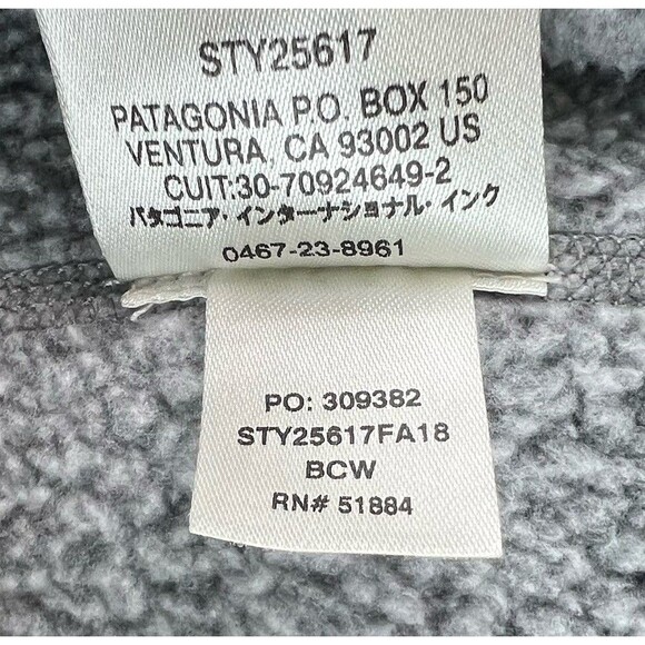 Patagonia Womens Better Sweater 1/4 Zip Fleece Heather Birch White Hiking XXS - Picture 9 of 9